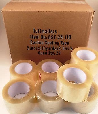 Rolls Carton Sealing Clear Packing Shipping Box Tape Mil X