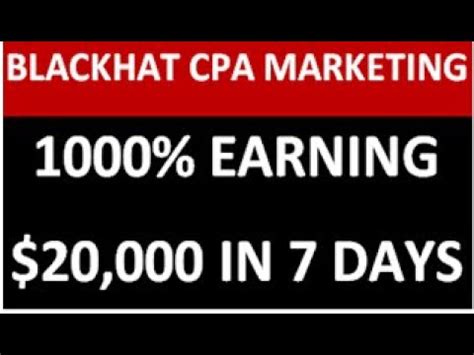 CPA Marketing Blackhat FREE Traffic Method 20 000 In A Short While