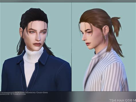 The Sims Resource Male Hair G58 Sims 4 Hair Male Mens Hairstyles Sims Hair