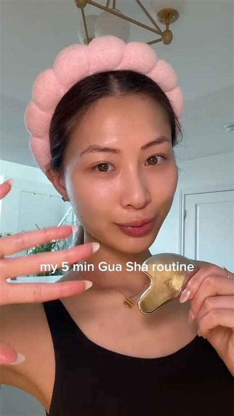 5 Min Gua Shá Routine [video] ในปี 2024 แต่งหน้า