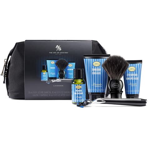 The Art of Shaving Men's Lavender Travel Shaving Kit with Synthetic ...