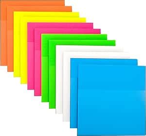 Transparent Sticky Notes Set De Couleurs Toyess Pcs Notes