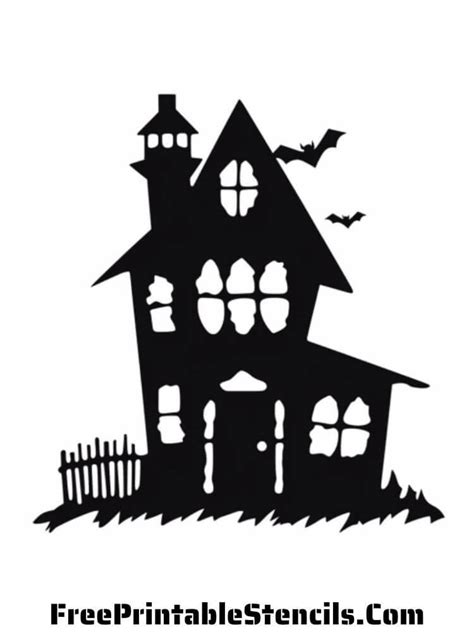 Free Printable Haunted House Stencils And Silhouettes Free Printable