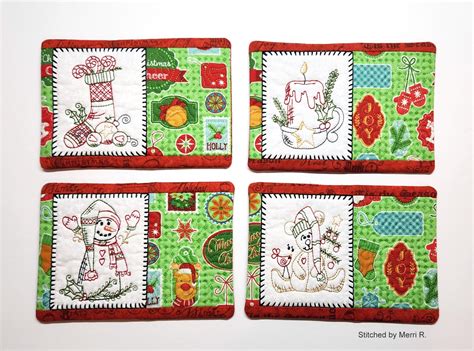 Colorline Christmas Mug Rug Set Oregonpatchworks