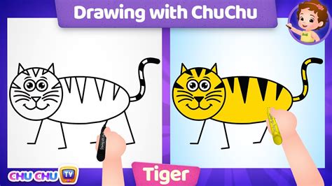 How To Draw A Tiger Drawing With Chuchu Chuchu Tv Drawing For Kids