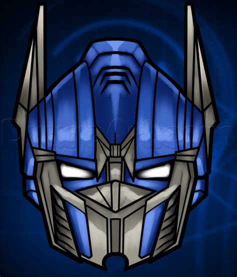 Easy Optimus Prime Face Drawing