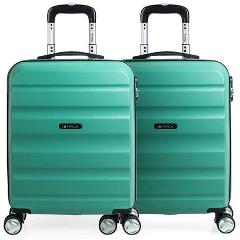 Lot 2 Valises Cabine 55X40x20 Avion Bagages Cabine Rigide T71650P Aigue