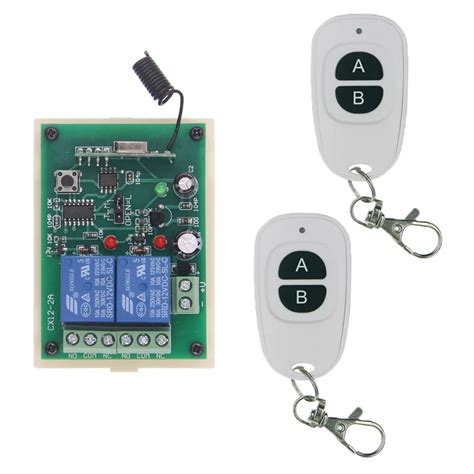 315 433 MHz Universal Wireless Remote Control Switch DC 12V 24V 2CH 2