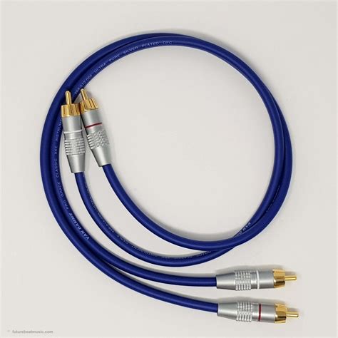 RCA Phono Gold Plated Hi Fi Interconnect Van Damme Cable 0 5 M Blue