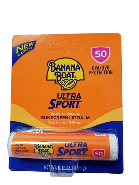 Banana Boat Sport Performance Sunscreen Lip Balm Spf 50 0 15 Oz Pack Of 8