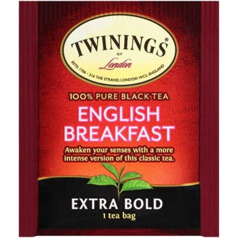 Twinings English Breakfast Extra Bold Black Tea 20 Tea Bags Case Of