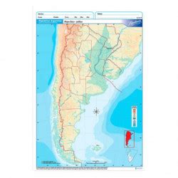 Mapa Argentina F Sico Pol Tico Rivadavia N Block De Mapas