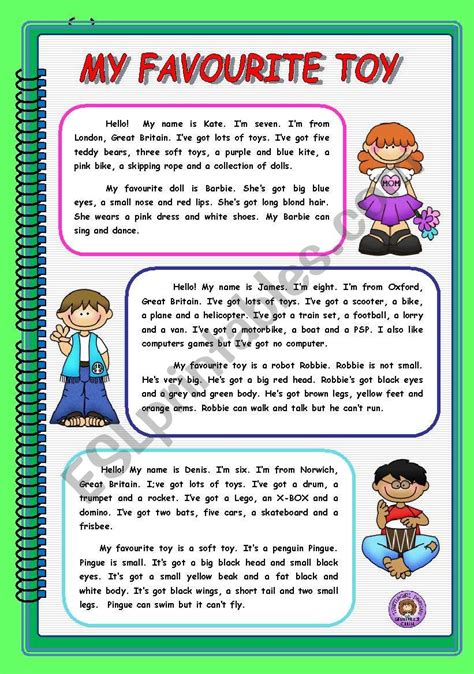 My Fave Toy Esl Worksheet By Elenagrig