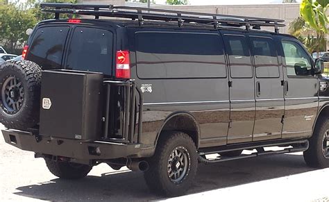 Pin On Chevy Vans With Aluminess Bumpers Roof Racks Ladders And More