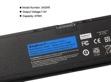 KingSener 3rnfd 34GKR batería de ordenador portátil para DELL Latitude