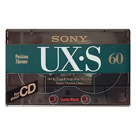 Sony Ux S60 Chrome Blank Audio Cassette Tapes Retro Style Media