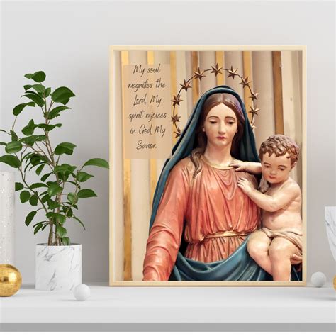 Printed Catholic Art Mary And Jesus Print Italy Photography Catholic