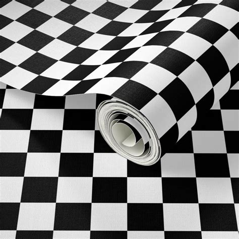 Black and White Checker Wallpaper | Spoonflower