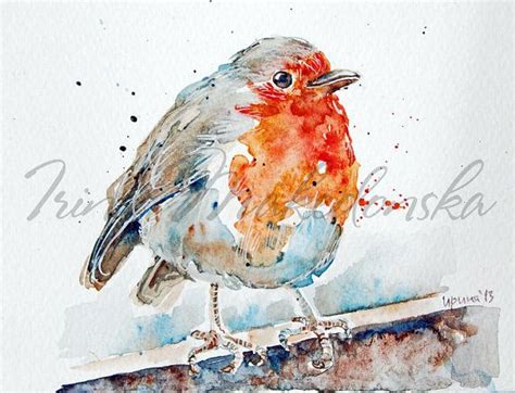 Robin Original Watercolor Painting