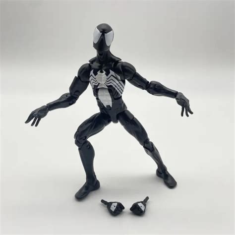 Marvel Legends Spider Man Black Symbiote Suit Baf Sandman Action