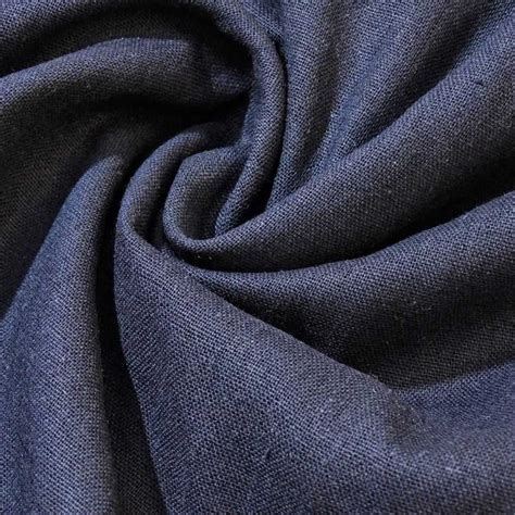 Tecido Viscolinho Fibras De Linho Viscose Cor Azul Marinho