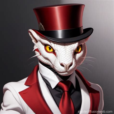 Red Eyed Suited Anthro Cobra Stable Diffusion Online