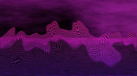 Pink And Purple Signal Wave Digital Wallpaper Abstract Pink Purple