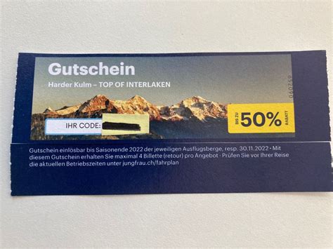 Gutschein Harder Kulm Bis 50 Ersparnis Kaufen Auf Ricardo