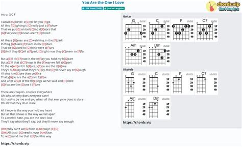 Chord: You Are the One I Love - tab, song lyric, sheet, guitar, ukulele ...