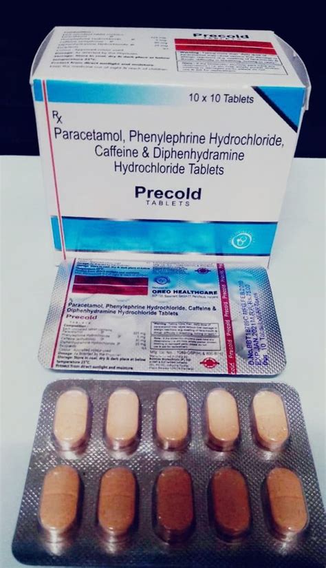 Paracetamol Mg Phenylephrine Hcl Mg Caffeine Mg