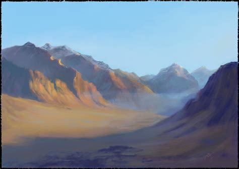 ArtStation - Sunset in the Desert