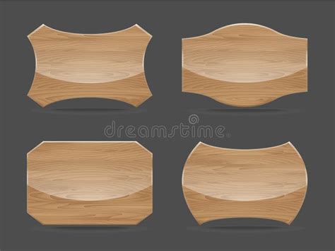 Shapes wooden sign boards stock vector. Illustration of road - 119609821