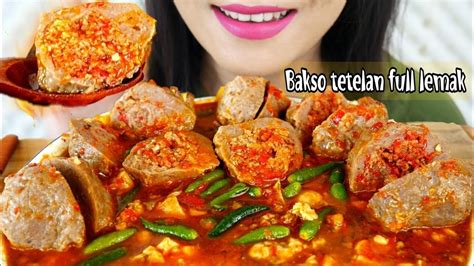 Asmr Bakso Tetelan Full Lemak Luar Biasa Pedas Asmr Mukbang Indonesia