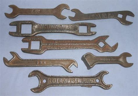 Lot Of 7 Antique Implement Wrenches Gale Dowagiac Rock Island Old Vtg