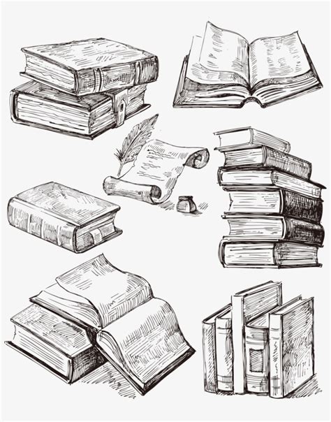 ο Θαλής και τα βιβλία Book Stack Drawing