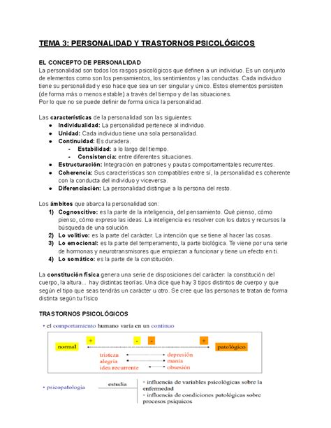 Tema Apunts De La Assignatura De Introducci A La Psicologia Tema