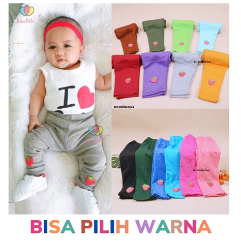 Jual Pilih Warna Legging Strawberry Uk Bayi 8 Tahun Leging Anak