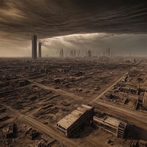 Premium Photo Postapocalyptic City Ruins Desolate Dystopian World