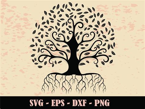 Tree With Roots Svg Bundle Tree Roots Svg Clipart Cut Files Etsy