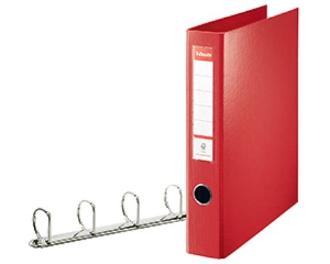 Ring Binders, A4, 40mm capacity, 4 Ring, Red - Supplies East Riding