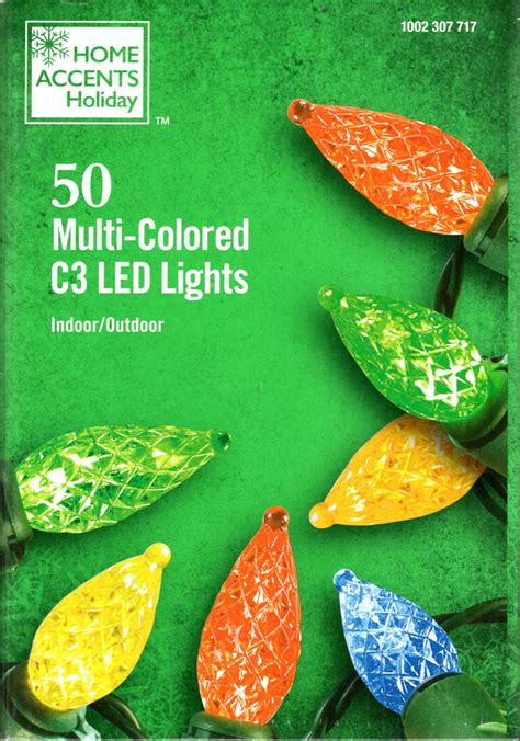 HOME ACCENTS HOLIDAY 1002 307 717 50CT MULTICOLOR LED C3 16 GREEN