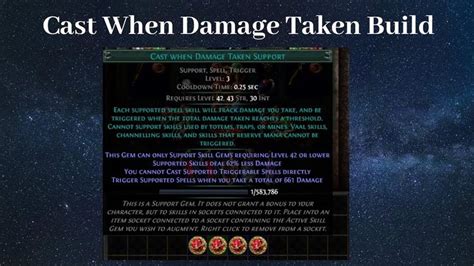 CWDT Setup, PoE Cast When Damage Taken Build - Immortal Call, Phase Run ...