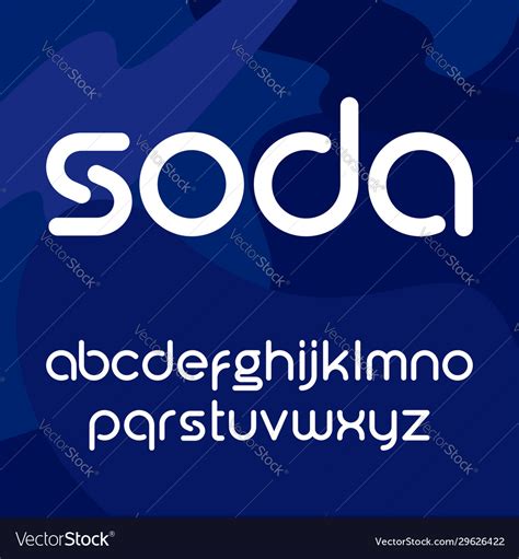 Soda Rounded Sans Serif Playful Font Royalty Free Vector