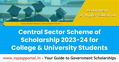 Nsp Central Sector Scheme Of Scholarship For College And University