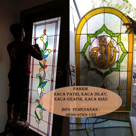 KERAJINAN KACA HIAS KACA PATRI KACA INLAY KACA GRAFIR DI SURABAYA