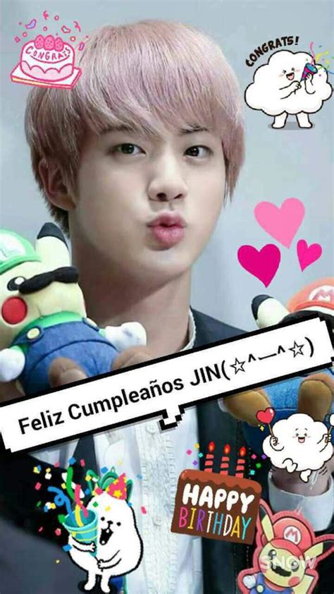 🎊🎉 Feliz Cumpleaños Jin 🎉🎊 We Are Armys Español Amino