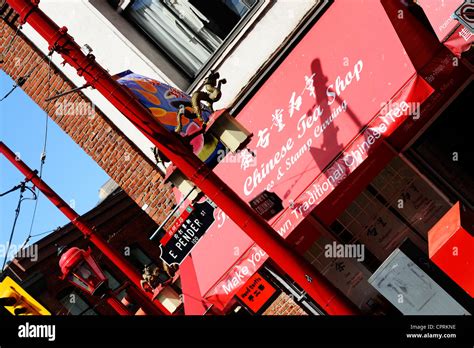 Un Magasin De Thé Chinois à Chinatown Banque De Photographies Et D