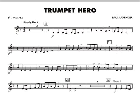 Trumpet Hero Bb Trumpet Sheet Music Paul Lavender Concert Band