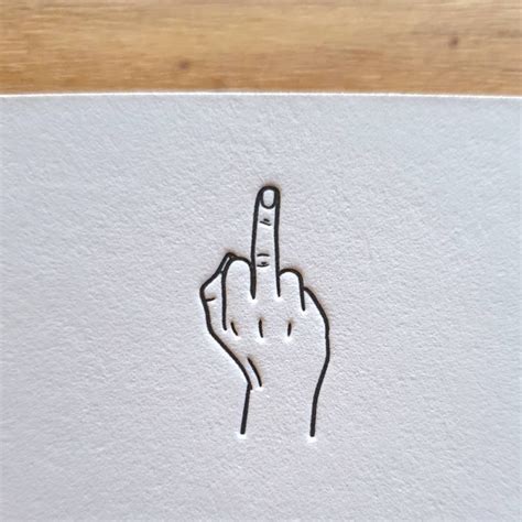 Middle Finger Card Set Letterpress Printed F U Cards With - Etsy