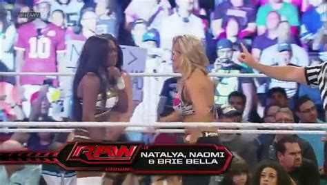 WWE Naomi Natalya Brie Bella Vs Alicia Fox Aksana Layla Cameron